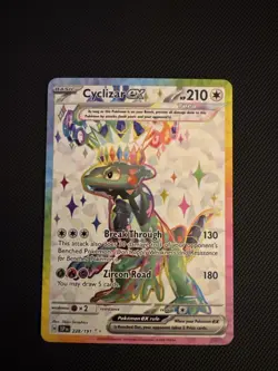 Pokemon TCG Cyclizar EX Sv08: Surging Sparks Holo Ultra Rare Card 228/191 NM - Image 1
