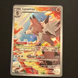 Pokemon TCG Journey Together Lycanroc Illustration Rare Holo Card 166/159 NM - Image 1