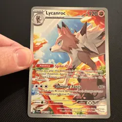 Pokemon TCG Journey Together Lycanroc Illustration Rare Holo Card 166/159 NM - Image 2