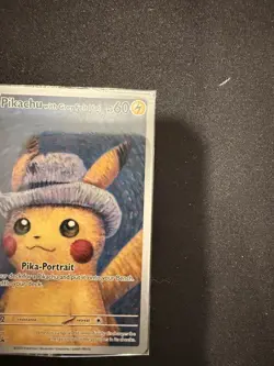Pokemon Pikachu Card with Grey Felt Hat Van Gogh Promo, Sealed/Unopened - Image 4