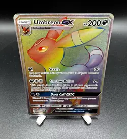 Umbreon GX 154/149 SM Base Set Secret Rare Holo Full Art GX 200 HP Eng 2017 - Image 1