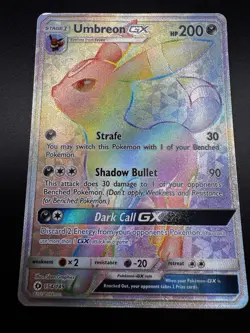 Umbreon GX 154/149 SM Base Set Secret Rare Holo Full Art GX 200 HP Eng 2017 - Image 2