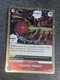 Honesty Impact OP11-018 A Fist of Divine Speed Foil One Piece Near Mint - Image 1