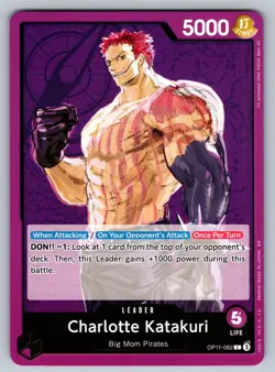Charlotte Katakuri (062) OP11-062 Leader A Fist of Divine Speed One Piece NM - Image 1