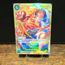 One Piece CCG Monkey.D.Luffy Secret Rare Foil OP13-118 Carrying on His Will - Image 1