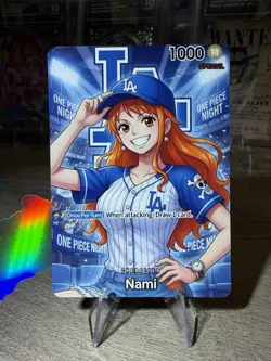 One Piece Anime CUSTOM Nami LA Dodgers Collectible Card Non-TCG - Image 1