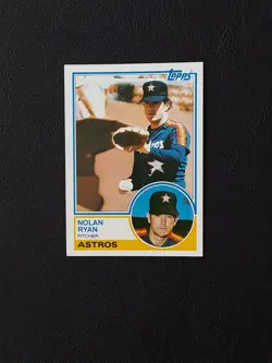 1983 Topps Nolan Ryan Baseball Card. #360 Houston Astros Hall of Fame Pitcher - Image 1