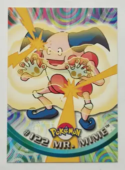 MR. MIME #122 - 2000 Topps Pokemon Card - Blue Logo - Image 1