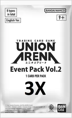 Union Arena TCG Event Pack Vol.2 Promo x3 SEALED | English Bandai Cards - Image 1