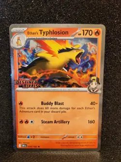 Ethan's Typhlosion Prerelease Stamped Holo Card 034/182 Sv10: Destined Rivals - Image 1