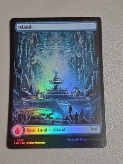X 1 Island Full Art FOIL NM-M DSK MTG Duskmourn House of Horror 273 MTG Magic - Image 1
