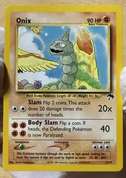 Pokemon Onix Southern Islands Promo 03/18 90 MP English Card - Image 3