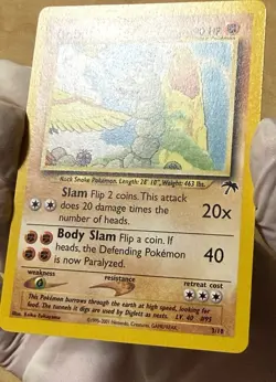 Pokemon Onix Southern Islands Promo 03/18 90 MP English Card - Image 4