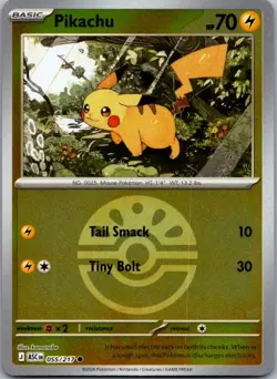 Pikachu (Friend Ball) 055/217 Common Ascended Heroes Pokemon Reverse Holo NM - Image 1