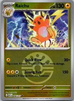 Raichu (Friend Ball) 056/217 Uncommon Ascended Heroes Pokemon Reverse Holo NM - Image 1
