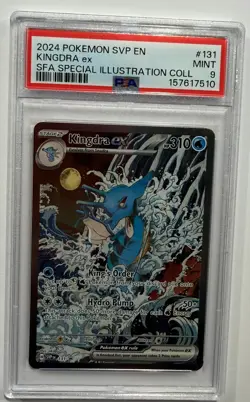 POKEMON KINGDRA ex 2024 SV BLACK STAR PROMO #131 SFA SPECIAL ILL COLL PSA 9 - Image 1