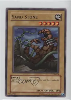 Sand Stone YuGiOh Legend of Blue Eyes White Dragon #LOB-109 2002 READ - Image 1