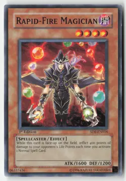 Yugioh - Rapid-Fire Magician SD6-EN016 1st Edition - Structure Deck: Spellcaster - Image 1