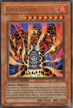 Lava Golem IOC-SE4 Ultra Rare Limited Edition YuGiOh TCG Card - Image 1