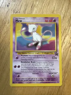 Mew #8 Black Star Promo Rare Vintage Pokemon Card - NM - Image 1
