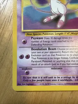 Mew #8 Black Star Promo Rare Vintage Pokemon Card - NM - Image 4