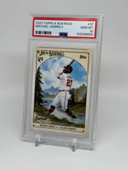 2023 Topps X Bob Ross The Joy of Baseball - #37 Michael Harris II (RC) PSA 10 🔥 - Image 3