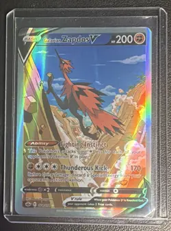 Galarian Zapdos V (Alternate Full Art) 174/198 Chilling Reign Holo - Image 1