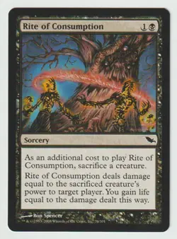 Magic the Gathering MTG Shadowmoor Rite of Consumption Common NM - Image 1