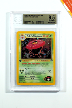 Pokemon BGS 9.5 Erika's Vileplume #5 Holo Gym Heroes 1st Edition 2000 English - Image 1