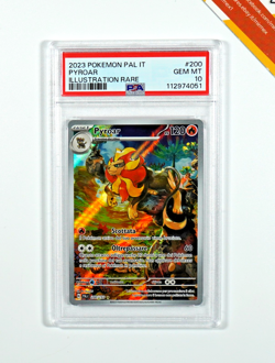 Pokemon PSA 10 Pyroar #200 IIlustration Rare Evoluzioni A Paldea 2023 Italiano - Image 1
