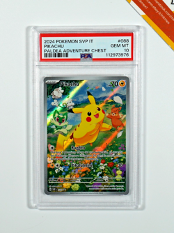 Pokemon PSA 10 Pikachu #088 SV Black Star Promos 2024 Italiano - Image 1