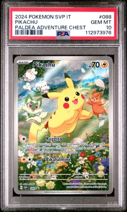 Pokemon PSA 10 Pikachu #088 SV Black Star Promos 2024 Italiano - Image 2