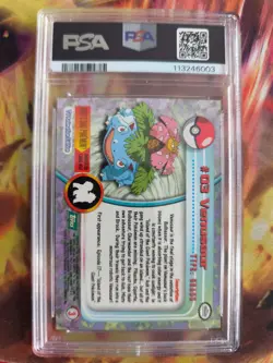 Pokemon Card Venusaur Bisaflor Topps Blue Logo 1999 Vintage English PSA 7 - Image 5