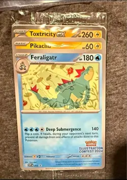 Pokemon Illustration Contest 2024 Promo Pikachu / Feraligatr / Toxtricity SEALED - Image 1