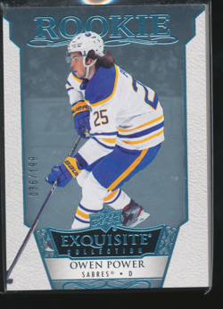 2022-23 Exquisite Collection Owen Power Blue Spectrum /199 Rookie RC #R-27 C409 - Image 1