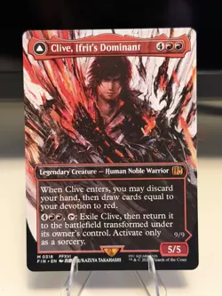Clive, Ifrit's Dominant Borderless Card Final Fantasy Magic the Gathering M0318 - Image 1