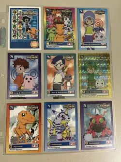 Digimon 1999 Vintage Cards Lot Of 15, Inc Holos, Silver Stamp, LP - Image 1