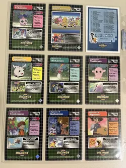Digimon 1999 Vintage Cards Lot Of 15, Inc Holos, Silver Stamp, LP - Image 2