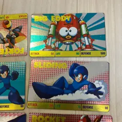 Mega Man Carddass Japanese Card Lot 1990 Vintage Collectible 13+ - Image 3