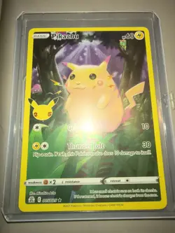 Pokemon TCG Celebrations Pikachu Holo Rare Card 005/025 25th Anniversary Edition - Image 1
