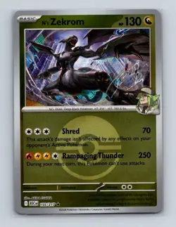 N's Zekrom 155 Pokemon Ascended Heroes Reverse Holo Poke Ball Card NM+ (a) - Image 1