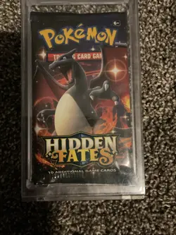 Pokemon TCG Hidden Fates Booster Pack 10 Cards Sealed Charizard Art Pack A - Image 1