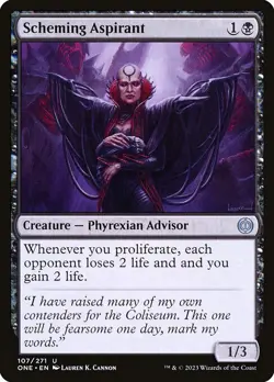 1x Scheming Aspirant - Foil NM Eng MTG - Phyrexia: All Will Be One - Image 1