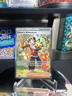 Pokemon Ethan's Adventure 236/182 Special Illustration Rare SIR Destined Rivals - Image 1