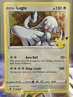 Lugia 022/025 Pokemon 25th Anniversary Celebrations Holo Rare NM - Image 1