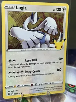 Lugia 022/025 Pokemon 25th Anniversary Celebrations Holo Rare NM - Image 3