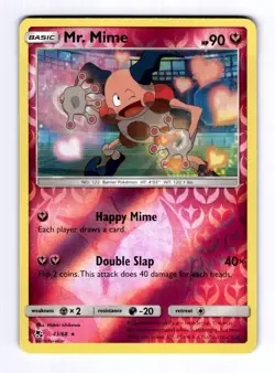 Mr. Mime Hidden Fates #43 (2019) Rare Reverse Holo NM Pokemon - Image 1