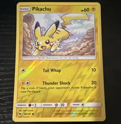 The Pokemon Company Pikachu 40/147 Burning Shadows Reverse Holo C Eng - Image 1