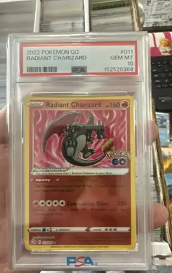 Radiant Charizard 011/078 Pokemon GO Holo PSA 10 - Image 1