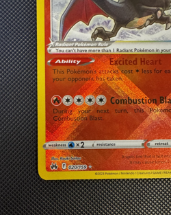 Radiant Charizard 020/159 [NM] Crown Zenith Holo Pokemon - Image 2